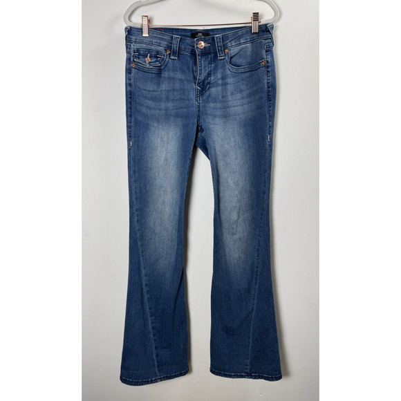 True Religion Joey Mid Rise Flare Jeans Classic Americana Y2K Western Country 29 - Picture 1 of 9